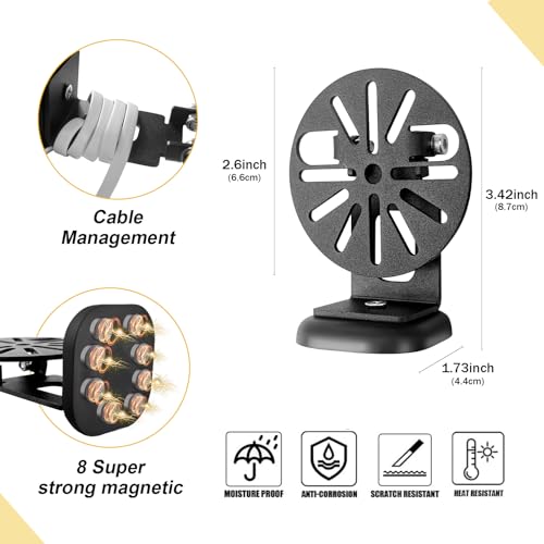Universal Magnetic Security Camera Mount - 360° Rotation & Tilt -Damage Free Indoor Outdoor Holder fits for Enfy,Tplink,Blink,Wyze,Google Nest,Ring for Metal Surface in Curise,Garage,Carport,Workshop - Thumbnail 4