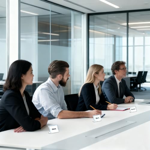 Acryl Etikettenhalter, 9 x 6 cm, 50 Stück Transparenter Vertical Acryl Etikettenhalter, Preisschildhalter, Klein Namenskarten Halter, Visitenkarten Display, für Büro, Schulen, Shop