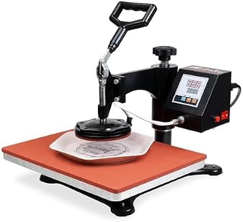 Ricoma 4-in-1 Multi-Function Heat Press Machine, 16' x 20' Flat, Black, Silicone Gel Baseboard, 575F, T-Shirt, Mug, Cap, Bag, Plate, Pillow, Bottle