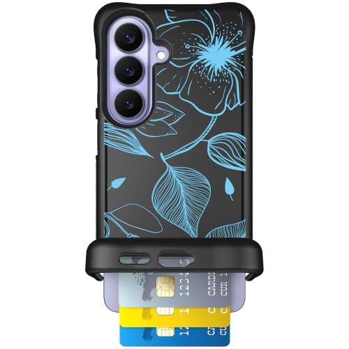 Scooch for Samsung Galaxy S26 Wallet Case, Wingmate, Blue Hibiscus