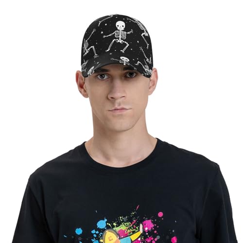 Gorra de béisbol de calavera transpirable con visera de protección solar 6
