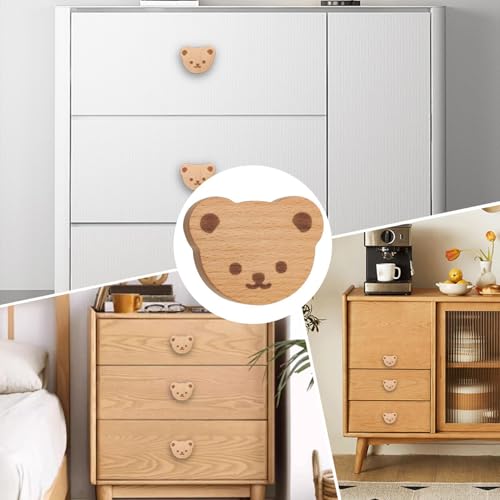 Boutons de tiroir en bois ours pour relooker la commode de chambre bébé - 5