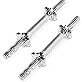 Kurzhantelstange Ø 25.4mm 30mm einzeln oder 2er Set 35.5cm oder 40cm verchromt, gerändelt, mit Sternverschlüssen (35cm Ø3cm 2er Set)