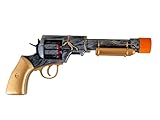Pistolet revolver steampunk i 30cm