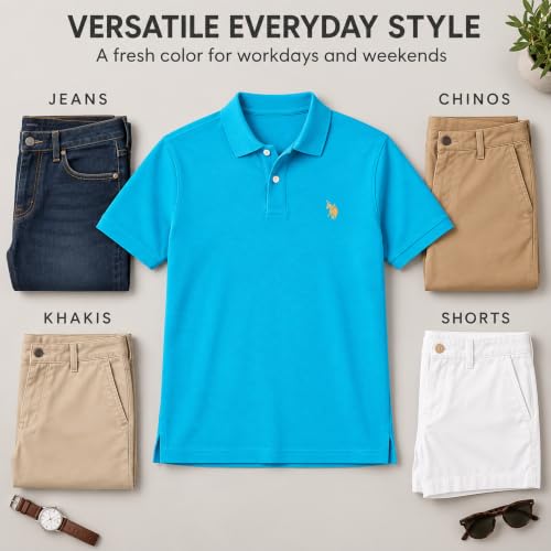 Image of U.S. POLO ASSN. Men Cotton Regular Fit Solid Polo With Small Pony
