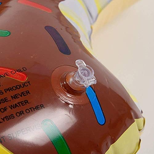 Amacoam Inflatable Donut Ring Pool Inflatable Donut Swimming Ring Pool Float for Adults and Kids 75cm Swim Ring Summer Water Toy Donut Pool Inflatable Floats Pool Toys for Pool Party Beach, Brown