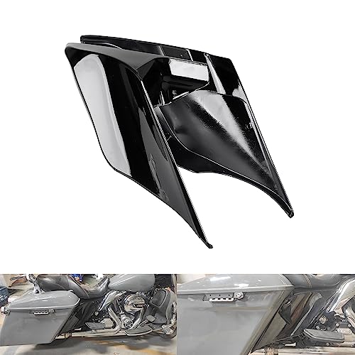 Ydlmt Vivid/Glossy Black Extended Side Covers Stretched Side Panels Compatible With 2014-Up Harley Touring Electra Road Street Glide (Fit For 4.5'' Stretched Saddlebags) #TOP1