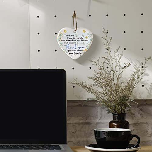 Friends Gifts, Friends That Become Family Ornament,Friendship Heart Keepsake Gifts For Women Female Best Friends Colleague On Birthday Christmas Graduation Retirement With Gift Box #TOP5