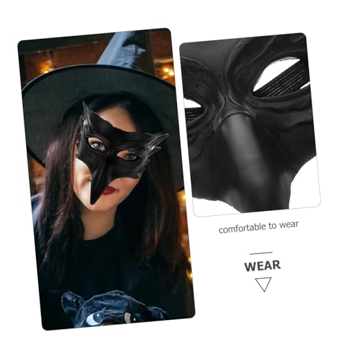 Masque de Carnaval PU Souple Set de 4 Accessoires de Fête Durables