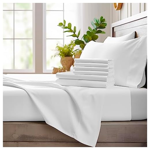 Bamboo Bay Luxury Bamboo Sheets King Size - 6 Piece Ultra Soft King Cooling Sheets for Hot Sleepers - 100% Organic Bamboo King Sheet Set Fits Up to 16" Deep Pocket - Eco Friendly - King - White