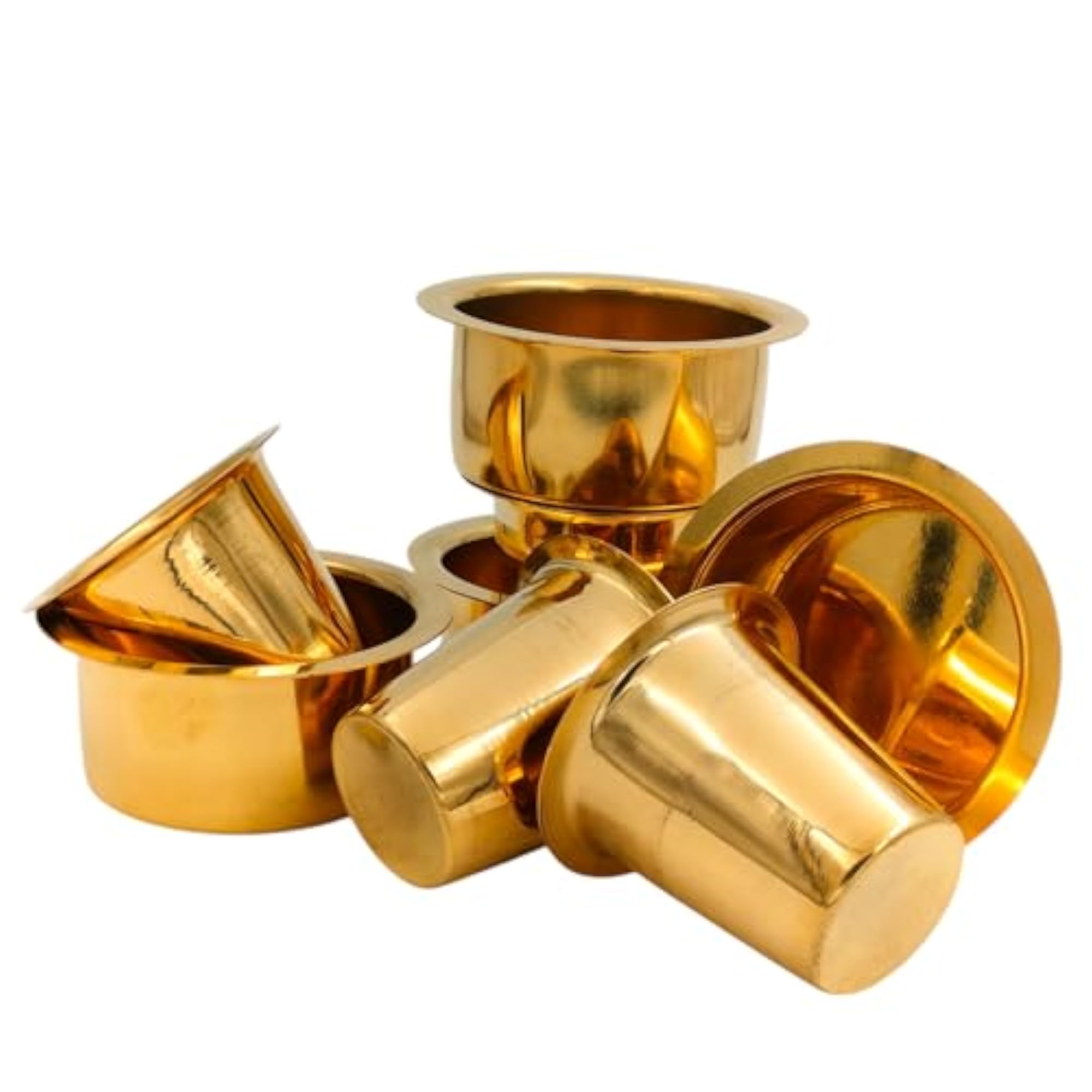 Brass Dabara Set, Traditional Coffee Tumbler for Serving