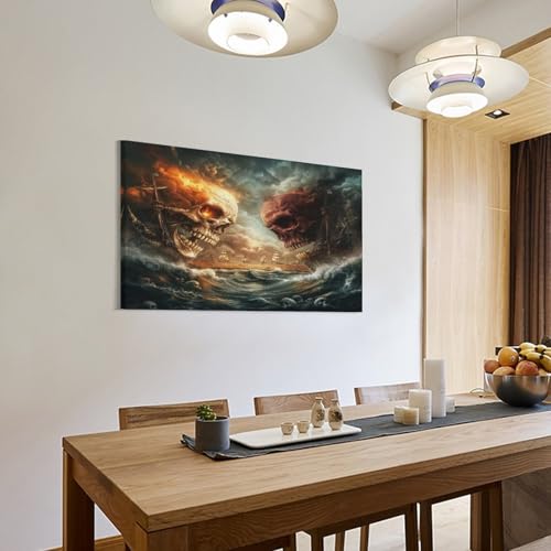 Impression Toile Crâne Décoration Murale de Haute Qualité 40x60 - 3