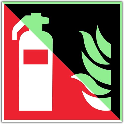 DinAliX Feuerlöscher Aufkleber | 15 x 15 cm Selbstklebendes PVC-Schild Feuerlöscher | UV-geschützt, Wasserfest | Entsprechend ISO DIN 7010 / DIN 67510 DinAliX Feuerlöscher Aufkleber | 15 x 15 cm Selbstklebendes PVC-Schild Feuerlöscher | UV-geschützt, Wasserfest | Entsprechend ISO DIN 7010 / DIN 67510