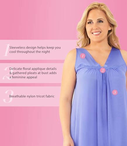 Exquisite Form Women's Coloratura Sleeveless Short Gown, Victory Violet, Small - Thumbnail 5