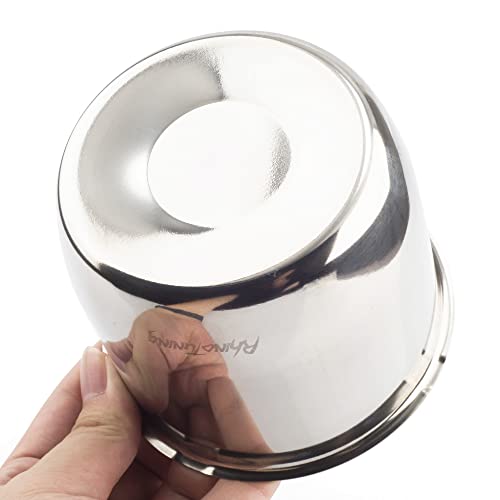 Rtrhinotuning 4.25In Wheel Center Caps Stainless Steel Push Through Cover For Truck Trailer Wheel Rims #TOP6
