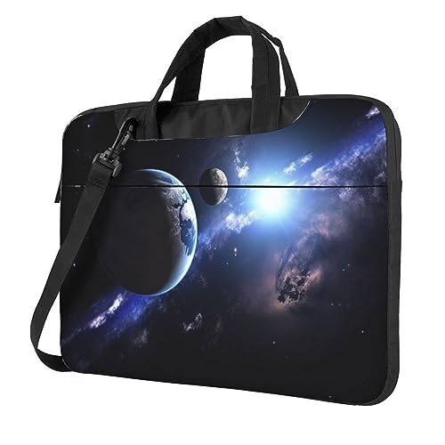 Sacoche ordinateur portable à motif terre lune pour ranger toutes vos affaires