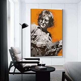 Fuzawet Affiches sur Toile John Lennon.png 30X50cm sans Cadre - Les Beatles, Paul McCartney, John Lennon, RIngo Starr, George Harrison Fuzawet Affiches sur Toile John Lennon.png 30X50cm sans Cadre – Image 2