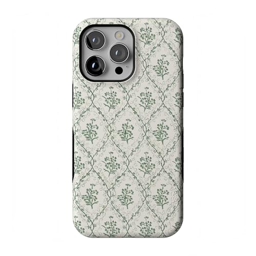 Casely iPhone 14 Pro Max Case | Sage Tapestry | Floral Vines | Bold Protective Design | Compatible with MagSafe