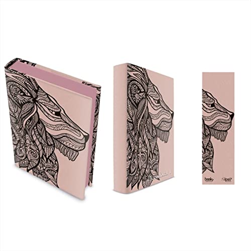 Kit leão rosa – bíblia capa dura ntlh com pintura lateral +  devocional + marca página: