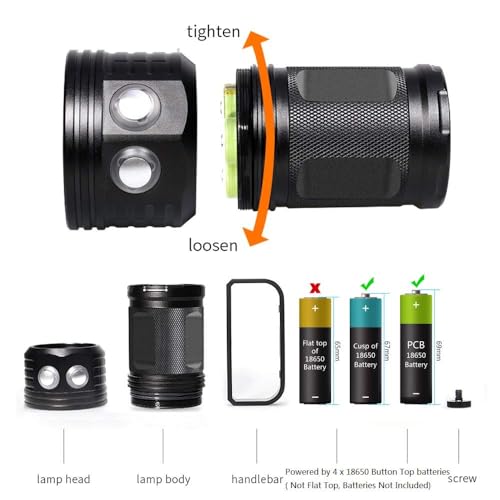 Lampe de plongée grand angle pour session photo et exploration nocturne