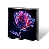 Sharp Glowing Rose Blu Elettrico Unisex Spille & Pins Quadrati Leggero Risvolto Distintivo Gioielli per Abbigliamento Scialle Cappello
