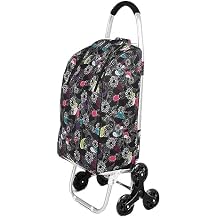 Folding Shopping Cart, Shopping Trolley with 6 Wheels Aluminum Alloy Insulation Folding Climbing Stair Shopping Cart Grocery Utility Carts, 45x36x100cm