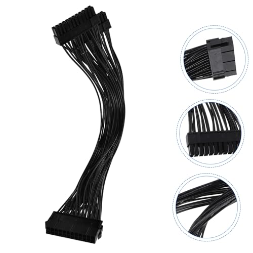 Cable divisor ATX doble extensor de alimentación para placa base y componentes de consumo negro 2 ud 6