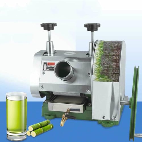 Manual Sugarcane Juicer Machine - Stainless Steel Sugar Cane Juice Extractor for Home and Commercial Use