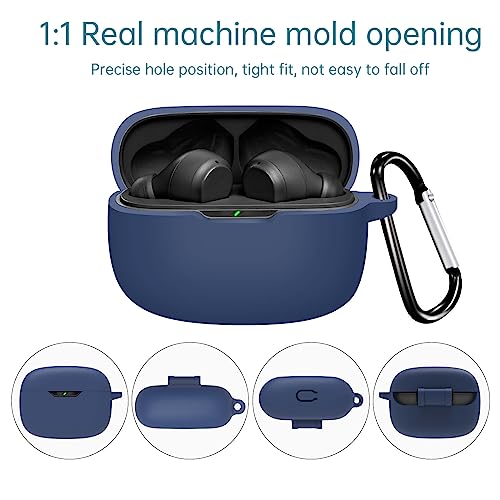 Image of Mavro Case Cover Compatible with JBL Wave Beam | Vibe Beam (Navy Blue)