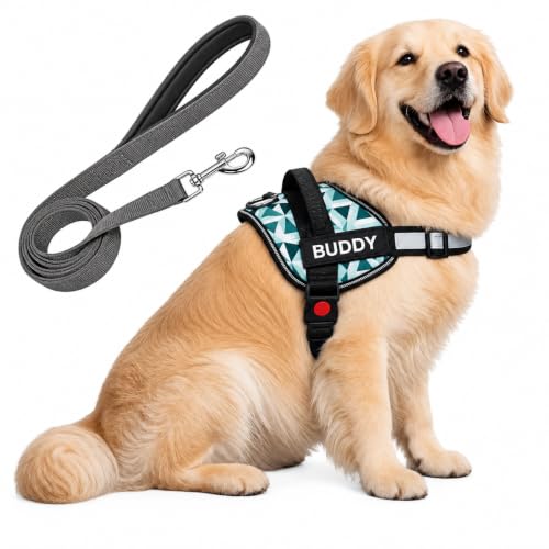Image of 3D Cube Dog Vest Harness with Leash - No Pull, Reflective & Adjustable