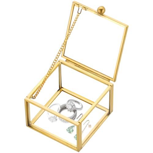 FLKQC Square Vintage Gold Box