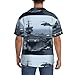 JBYJBX Aircraft Carrier Print Men's Pocket Hawaiian Shirts â€“ Short Sleeve Casual Beachwear for Summer S-4XL Black