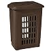 TIENDA EURASIA - Cesta para la Colada de 47 x 34 x 61 cm, Compacta y Robusta con Tapa Abatible y Circulación de Aire, 70 Litros de Capacidad y Bordes Suaves (Marrón)