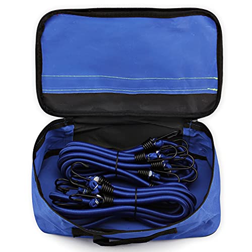 8Pack 36" Heavy Duty Bungee Cord With Hooks, Bungee Cord Assortment Metal Hooks With Storage Bag, Strong Elastic Rope Straps For Outdoor, Trucks, Trailers, Tie Downs, Camping & Cars #TOP6