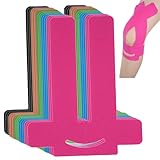 Kinesiotapes für Knie, 15 Stück Precut Kinesio Tape Sport Vorgeschnitten für Knieschmerzen, Kinesiologie Vorgeschnittener Muskelpatch-Knieschoner mit perfektem Trage-komfort, Wasserfestes