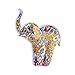 Handmade Authentic Murano Glass Millefiori Mosaic Elephant Figurine, 3.5
