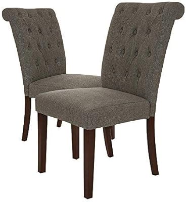 SONGMICS Esszimmerstühle 2er Set, Polsterstühle mit hoher Rückenlehne