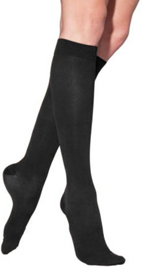 SIGVARIS COTTON 230 Women's Closed Toe Grip Top Calf Compression Socks 30-40mmHg