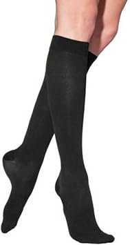 SIGVARIS COTTON 230 Womens Closed Toe Grip Top Calf Compression Socks 30-40mmHg