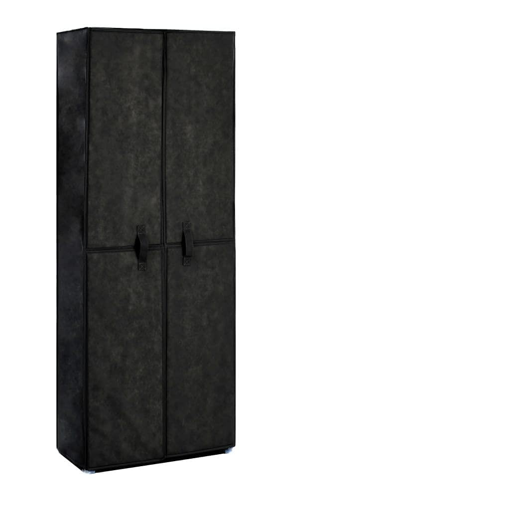 Scarpiera Nera 60x30x166 cm in Tessuto Non Tessuto con 10 Livelli e 30 Paia di Scarpe Capacità Organizzatore Armadio per Scarpe Pratico e Resistente con Fodera Antipolvere