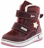  Jela Kinder Lauflerner Winterstiefel Leder wasserdicht rot Mädchen Schuhe Sandy-TEX Bordo, Farbe:rot, Größe:25 EU