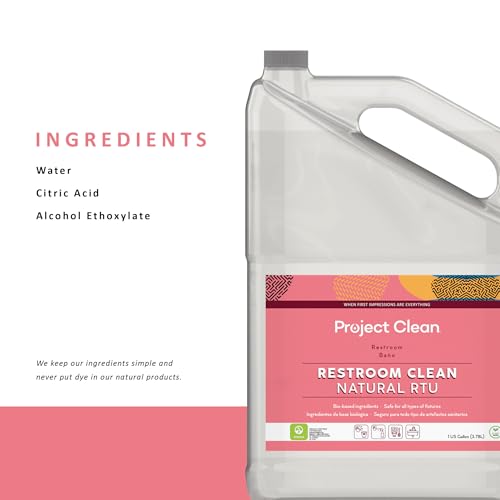 Project Clean Commercial Restroom Cleaner, Multi-Surface Cleaner, Non-Toxic, Eco-Friendly & Plant-Based, Ready To Use, Non-Scented, Washroom Bathroom Solution thumb #3