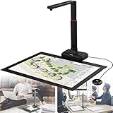 HajMyrdonyx Scanner À Plat A2, Scanner Grand Format A2/A3, Résolution Jusqu'À 23 MP, Numérisation Automatique des Doubles Pages avec Lissage Et Séparation, Reconnaissance Optique De Caractères (Ocr)