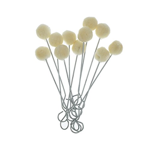 50 Pieces Wool Daubers Ball Brush Leather Dye Dauber Dyeing Applicator With Metal Handle For Diy Crafts Projects #TOP1