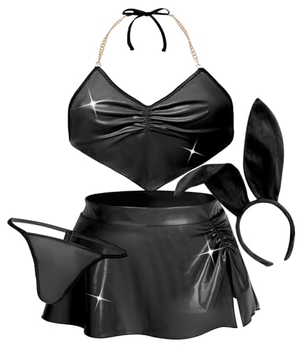 Costume de lapin en cuir verni pour rompre la routine de vos nuits de fête