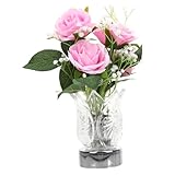Lampe à fleurs : la lumière de la branche de fleur de rose ajoute de l'élégance à votre maison, décore parfaitement votre maison, chambre, salon, etc., lampe de vase décorée