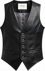 Black Leather Vest