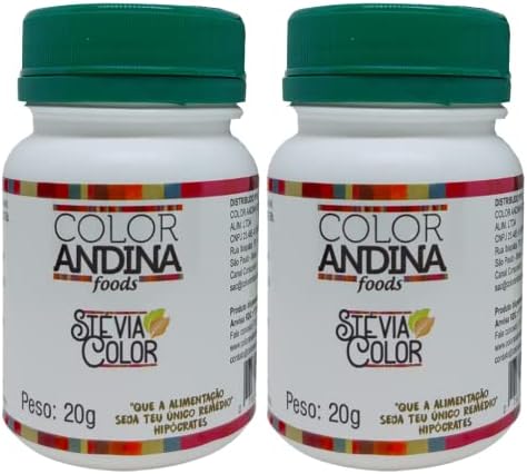 Adoçante Stévia Color Andina 20g-2 potes