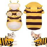 Pet Dog Bee Costume Dog Clothes for Small Dogs Cute Funny Bee Hoodies Pet Easter Halloween Party Supplies for Small Dogs Cats