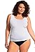 Produktbild Ulla Popken Damen große Größen Übergrößen Plus Size Unterhemd, breite Träger, Slim, Biobaumwolle, ärmellos schneeweiß 50+ 790721200-50+